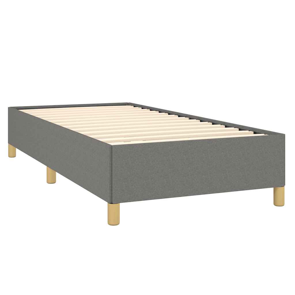 Sengeramme uden madras Mørkegrå 90x200 cm Stof