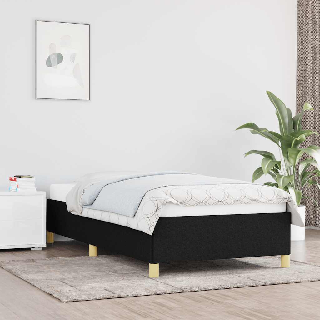 sengeramme uden madras 90x200 cm stof sort