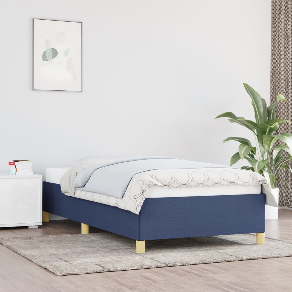 sengeramme uden madras 90x200 cm stof blå
