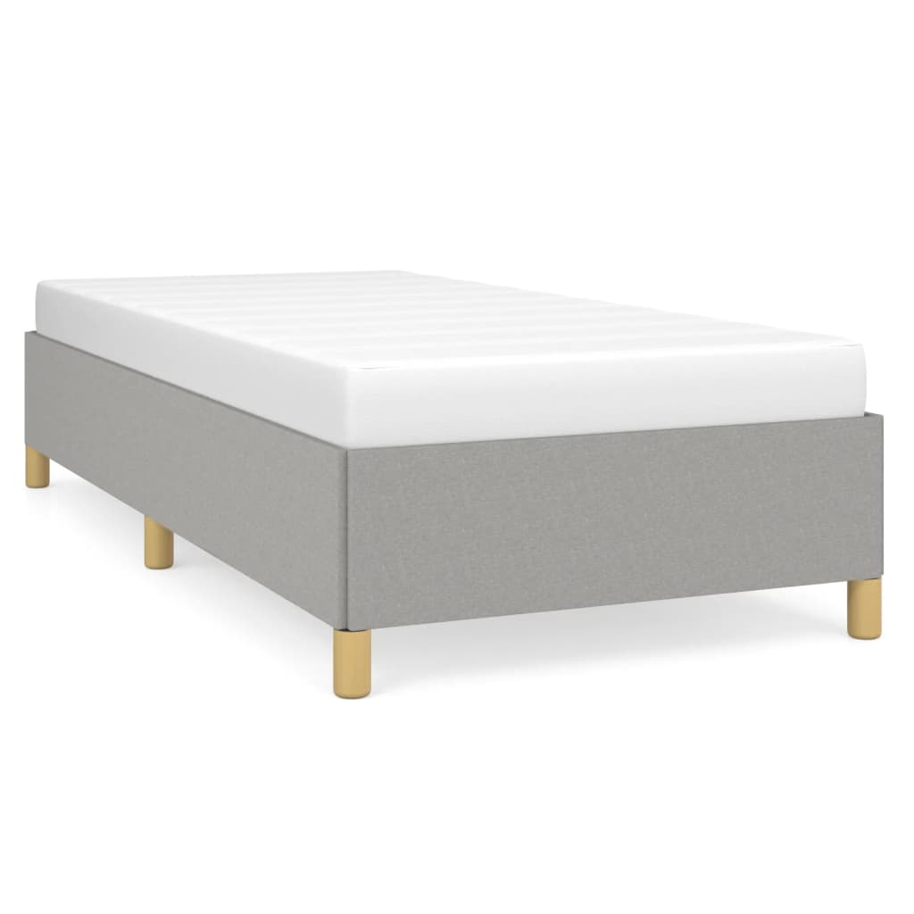 Sengeramme uden madras Lysegrå 100x200 cm Stof