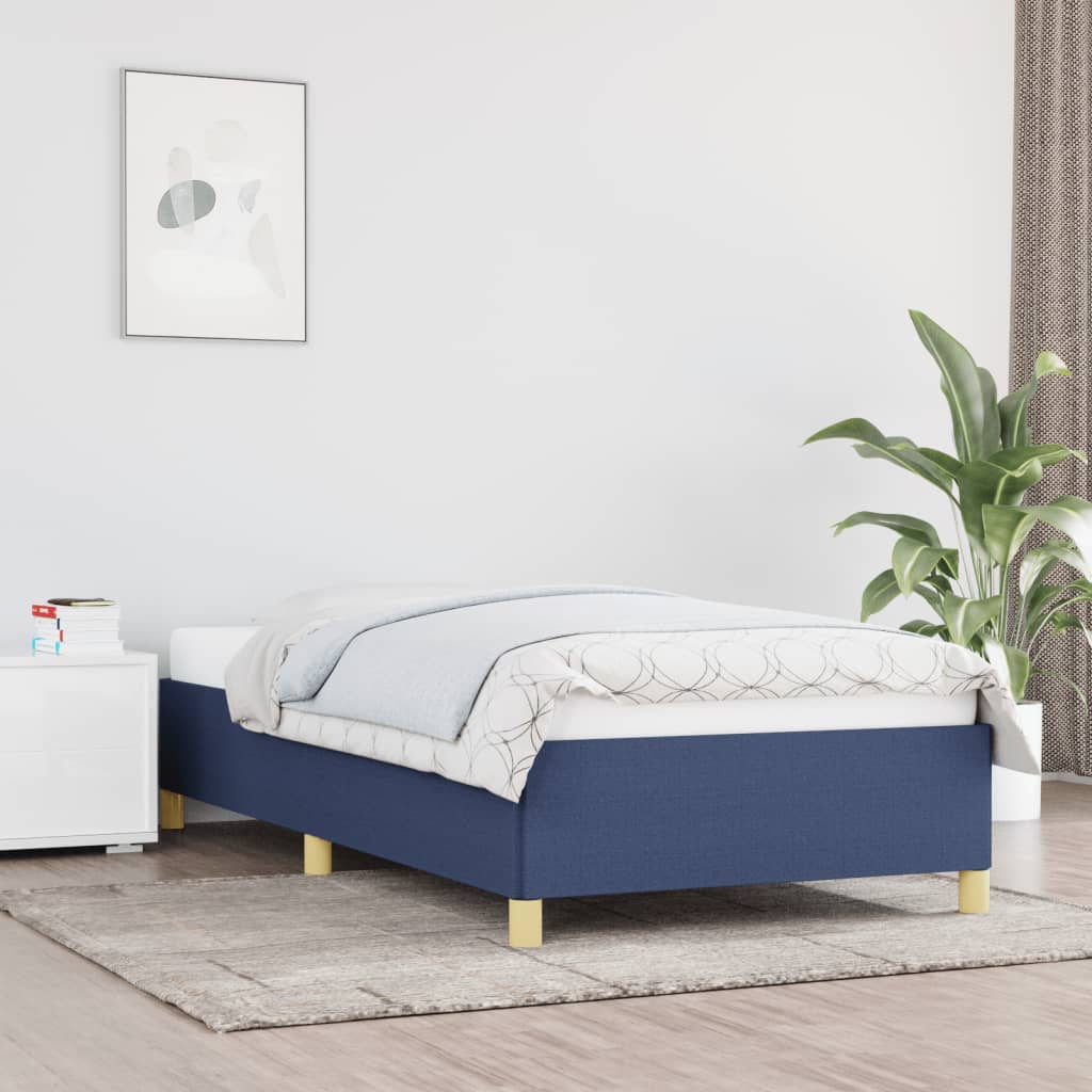 sengeramme uden madras 100x200 cm stof blå