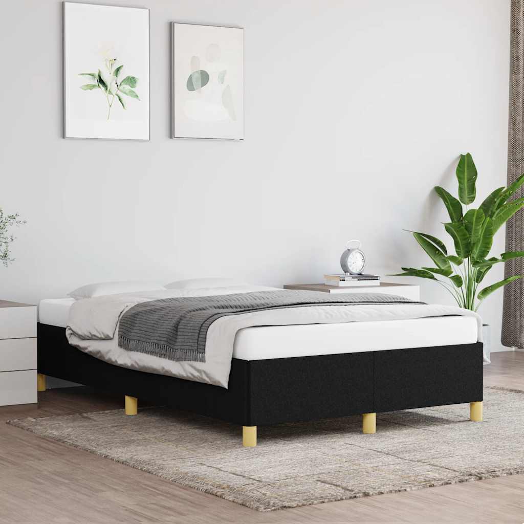 Sengeramme uden madras Sort 120x200 cm Stof