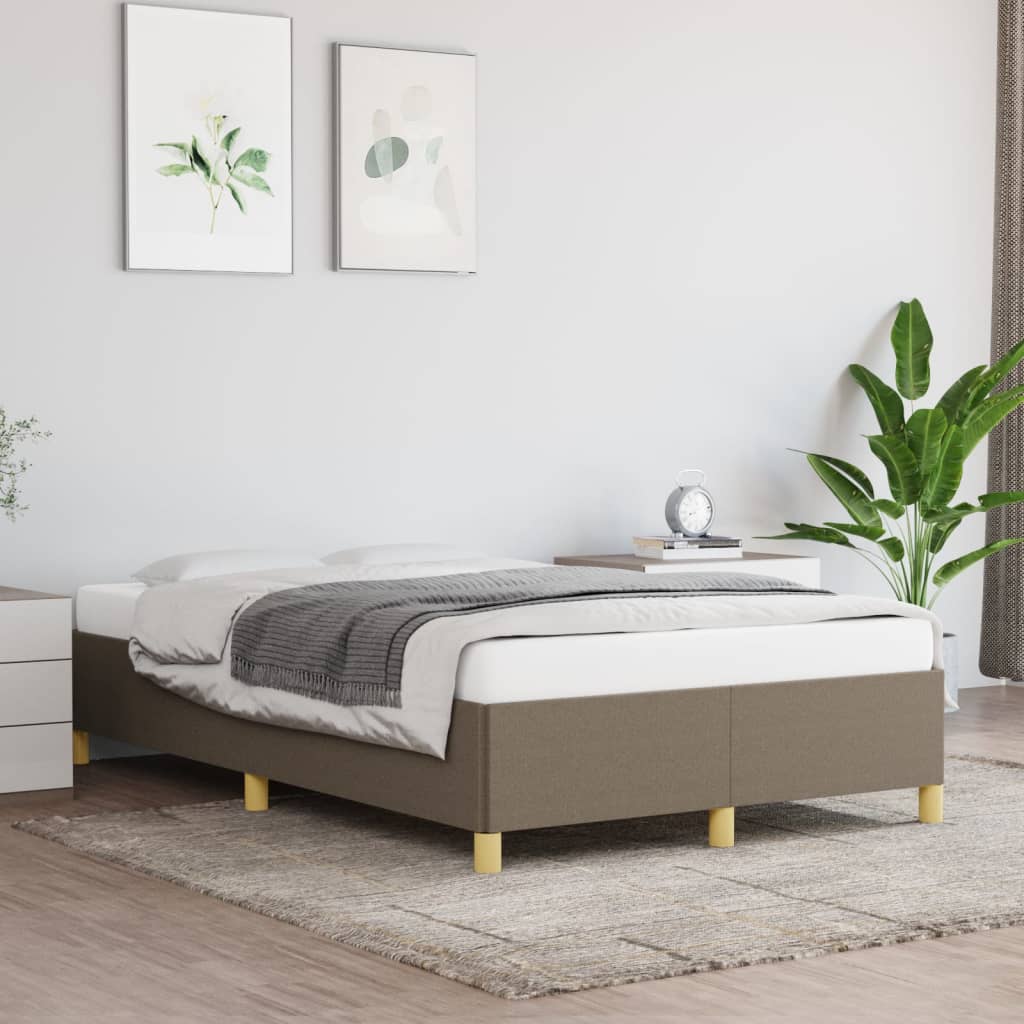 Sengeramme uden madras Taupe 120x200 cm Stof