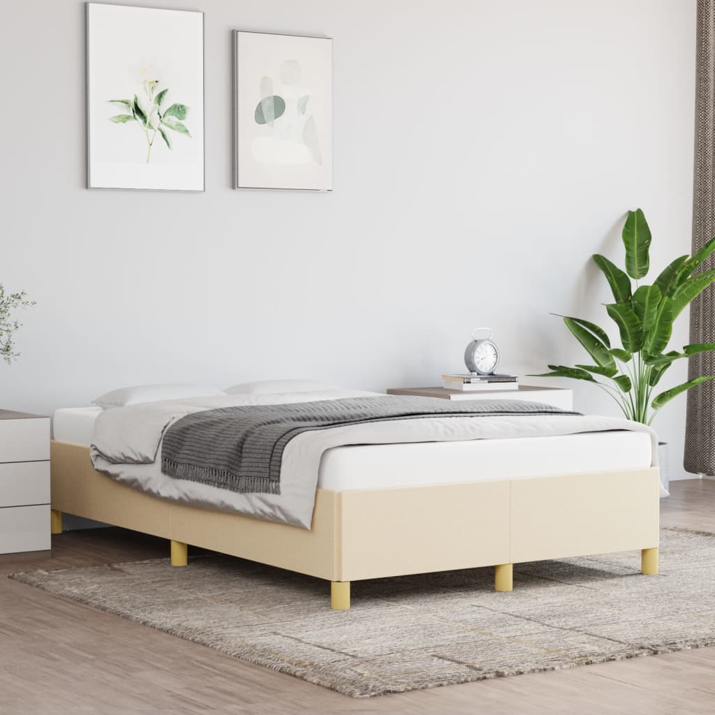 Sengeramme uden madras Creme 120x200 cm Stof