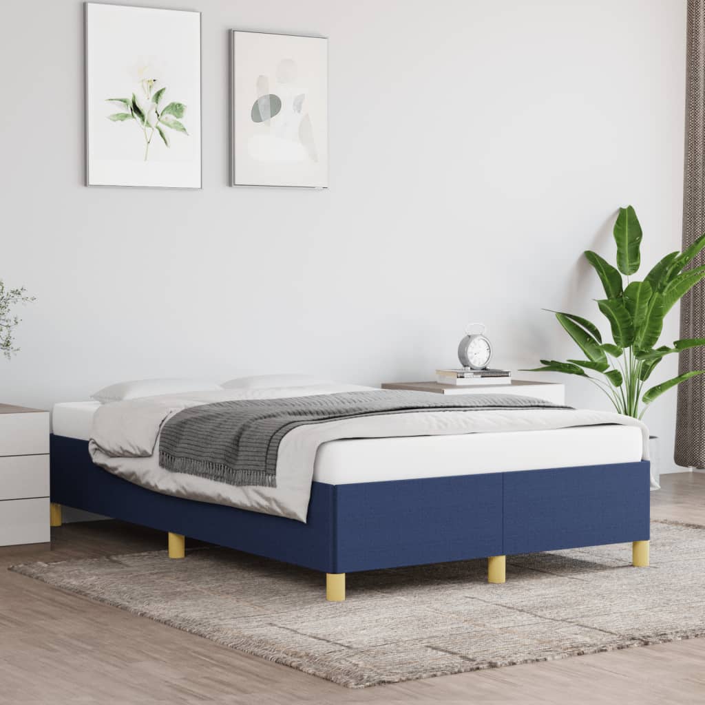 sengeramme uden madras 120x200 cm stof blå