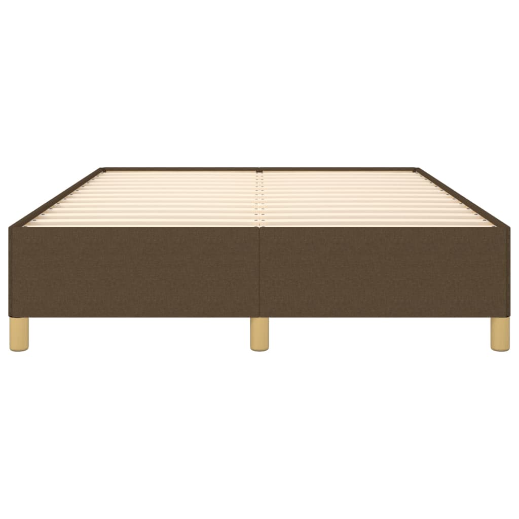 sengeramme uden madras 140x190 cm stof mørkebrun