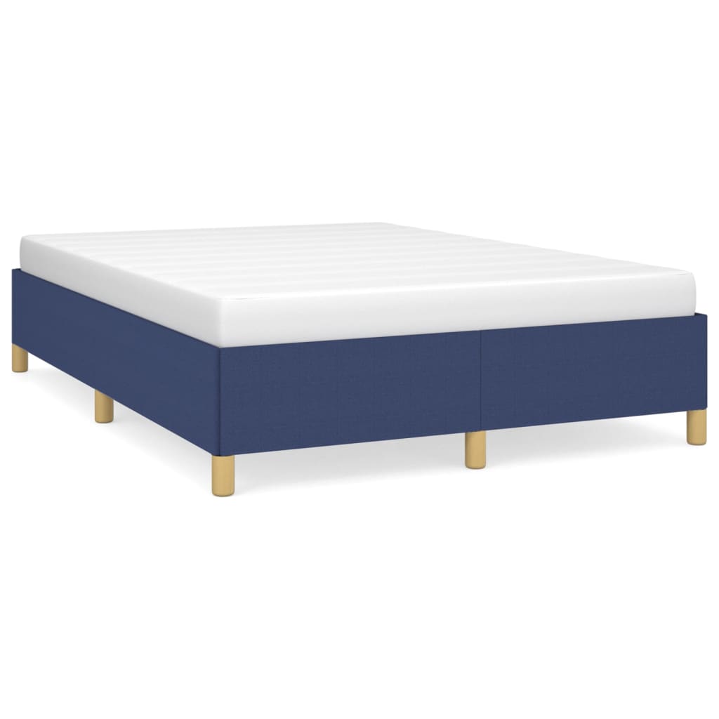 sengeramme uden madras 140x190 cm stof blå