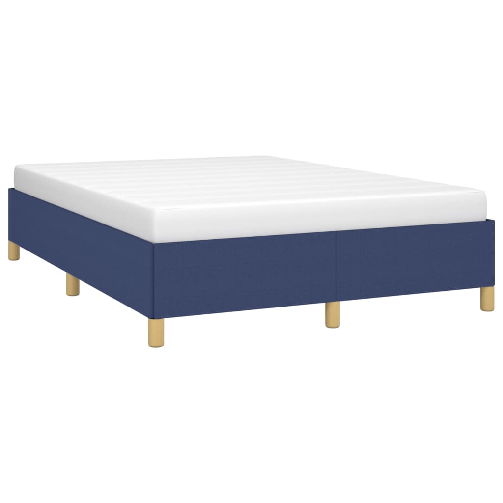 sengeramme uden madras 140x190 cm stof blå