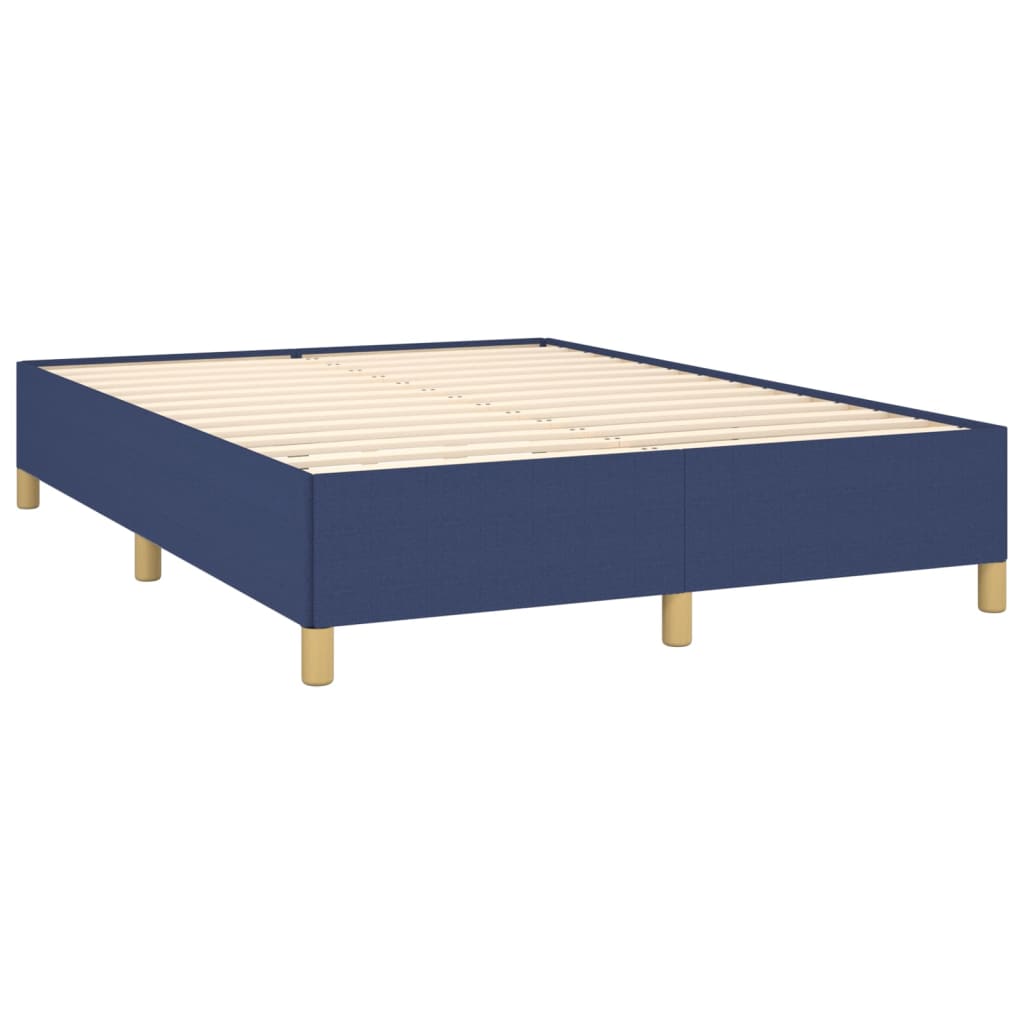 sengeramme uden madras 140x190 cm stof blå
