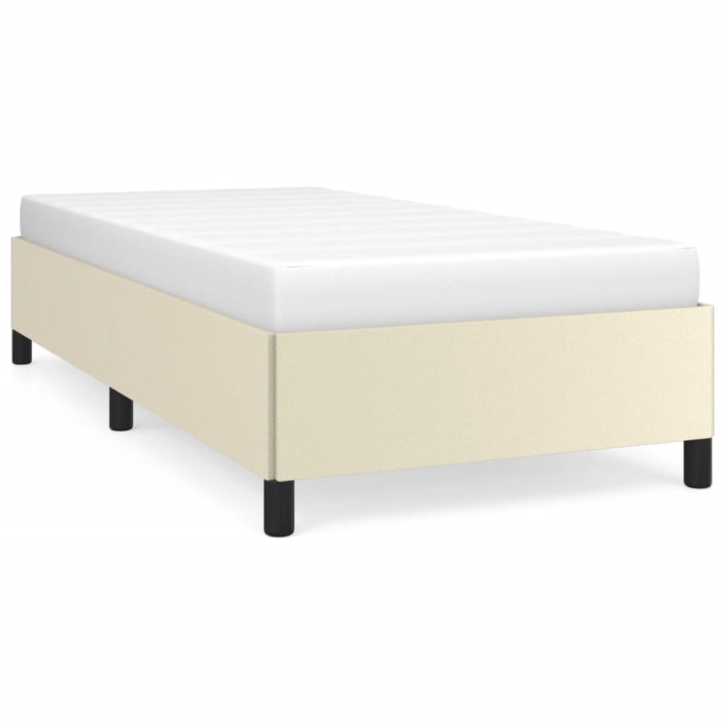 sengeramme 80x200 cm kunstlæder cremefarvet