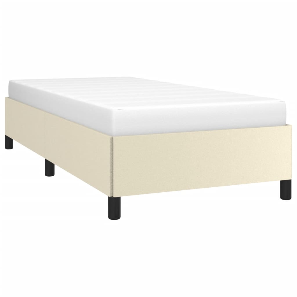 sengeramme 80x200 cm kunstlæder cremefarvet