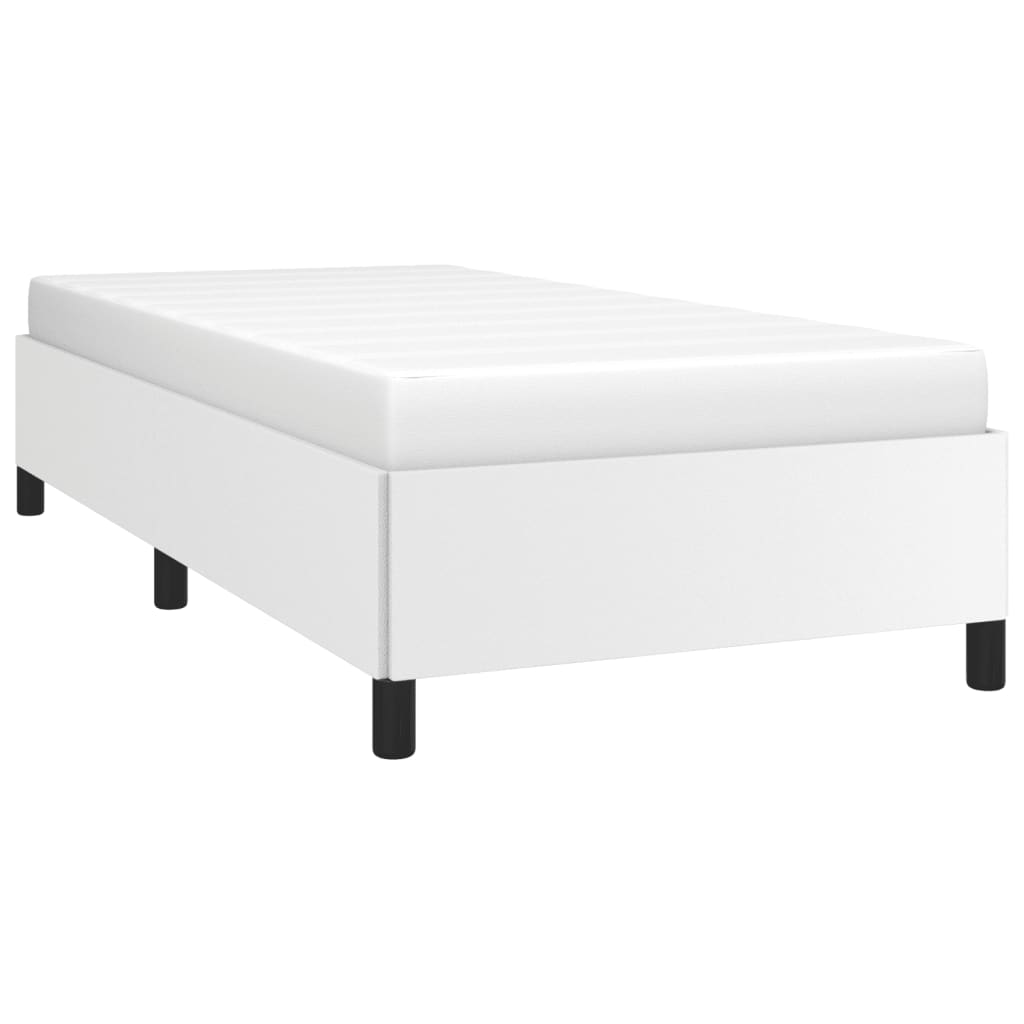 sengeramme uden madras 90x190 cm kunstlæder hvid