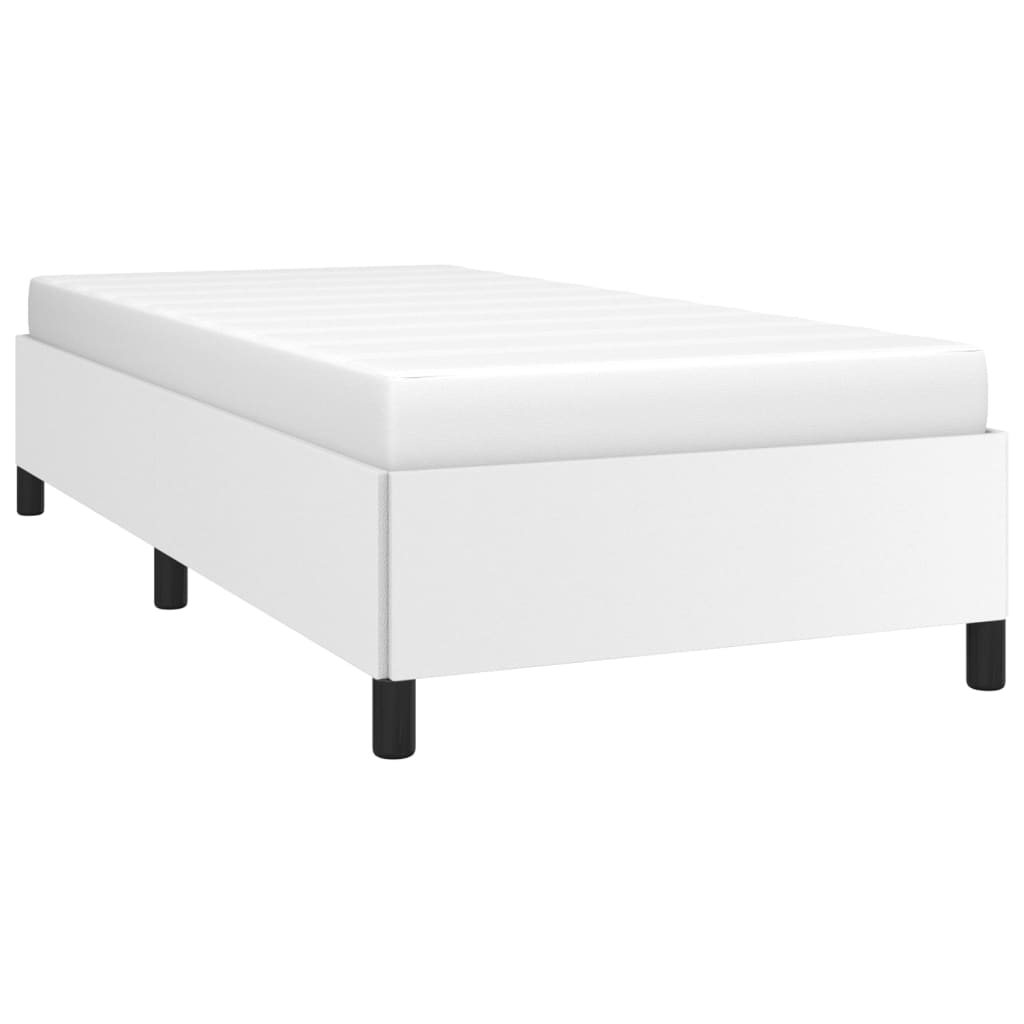 sengeramme uden madras 90x200 cm kunstlæder hvid