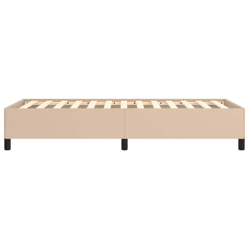 sengeramme uden madras 90x200 cm kunstlæder cappuccinofarvet