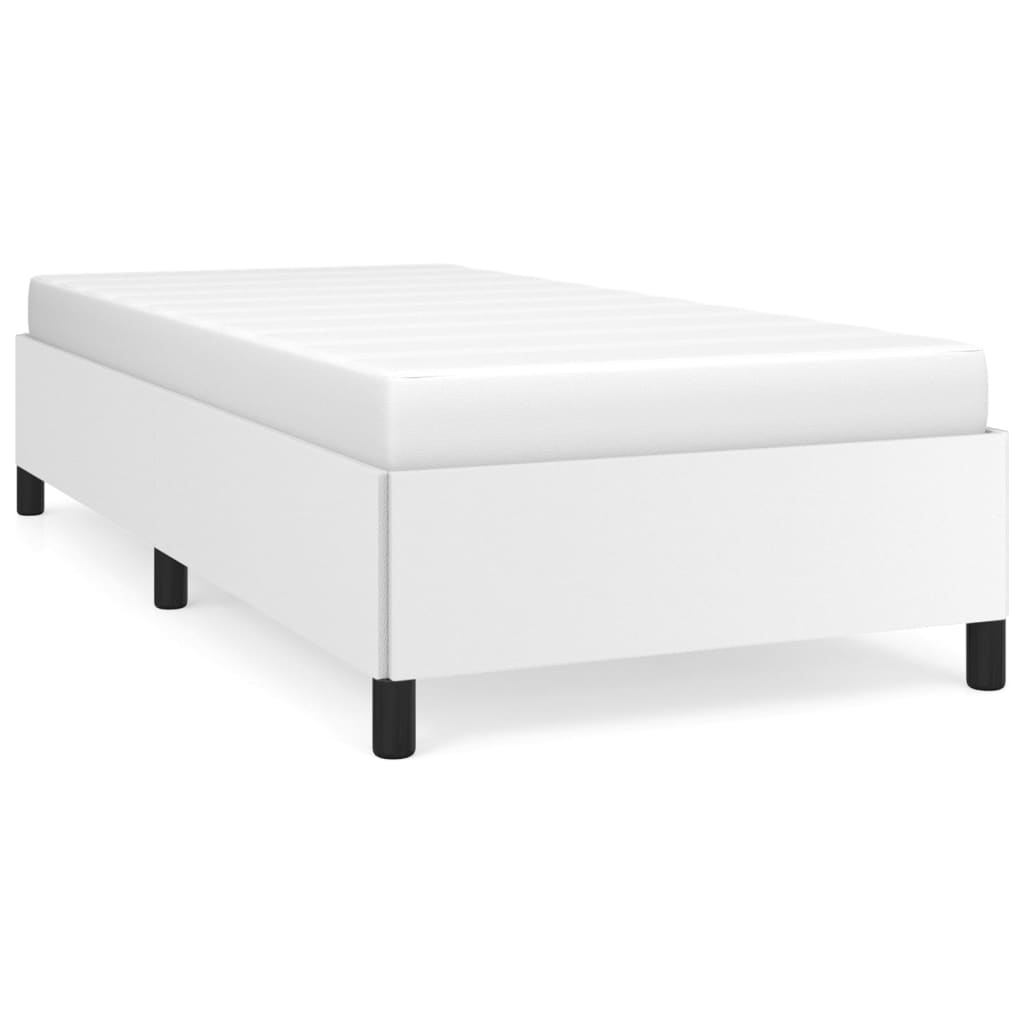 sengeramme uden madras 100x200 cm kunstlæder hvid