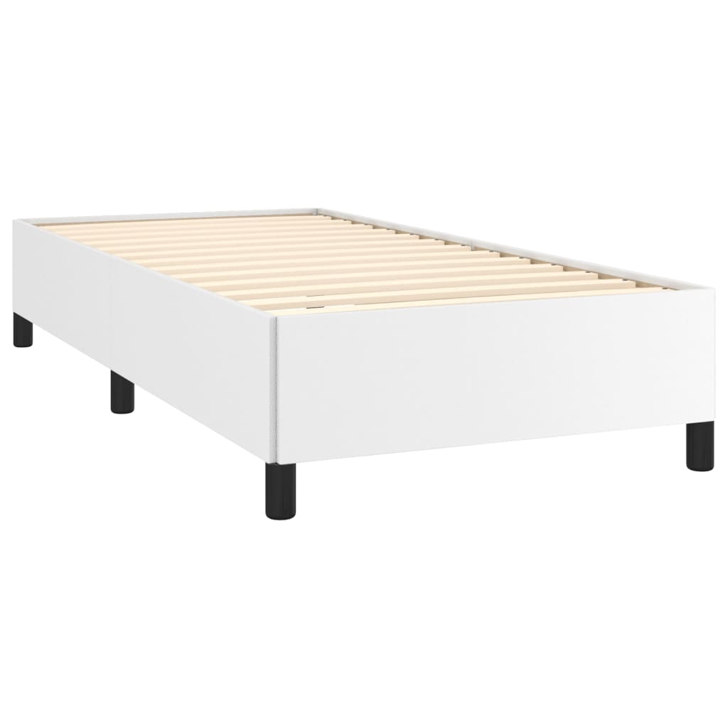 sengeramme uden madras 100x200 cm kunstlæder hvid
