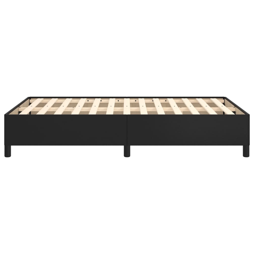 sengeramme uden madras 120x200 cm kunstlæder sort