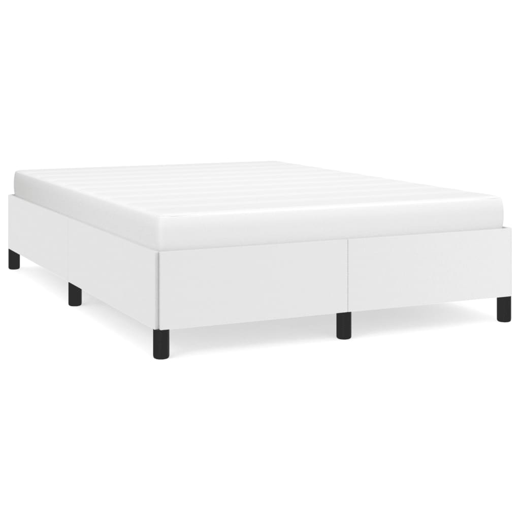 sengeramme uden madras 140x190 cm kunstlæder hvid