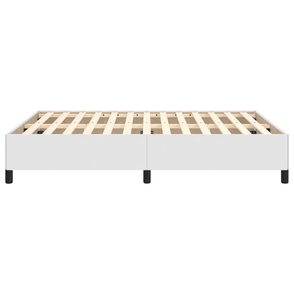 sengeramme uden madras 140x190 cm kunstlæder hvid