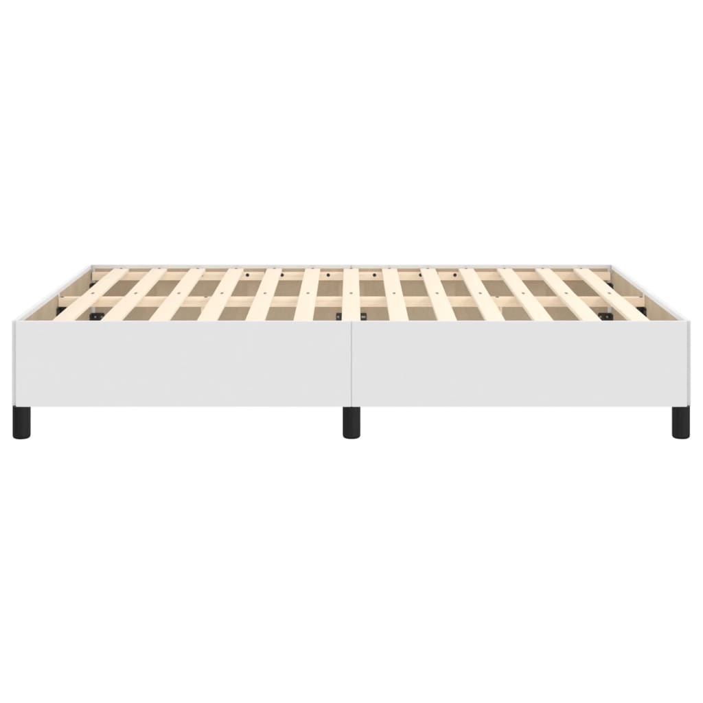 sengeramme 140x200 cm kunstlæder hvid