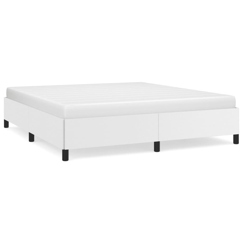sengeramme uden madras 160x200 cm kunstlæder hvid