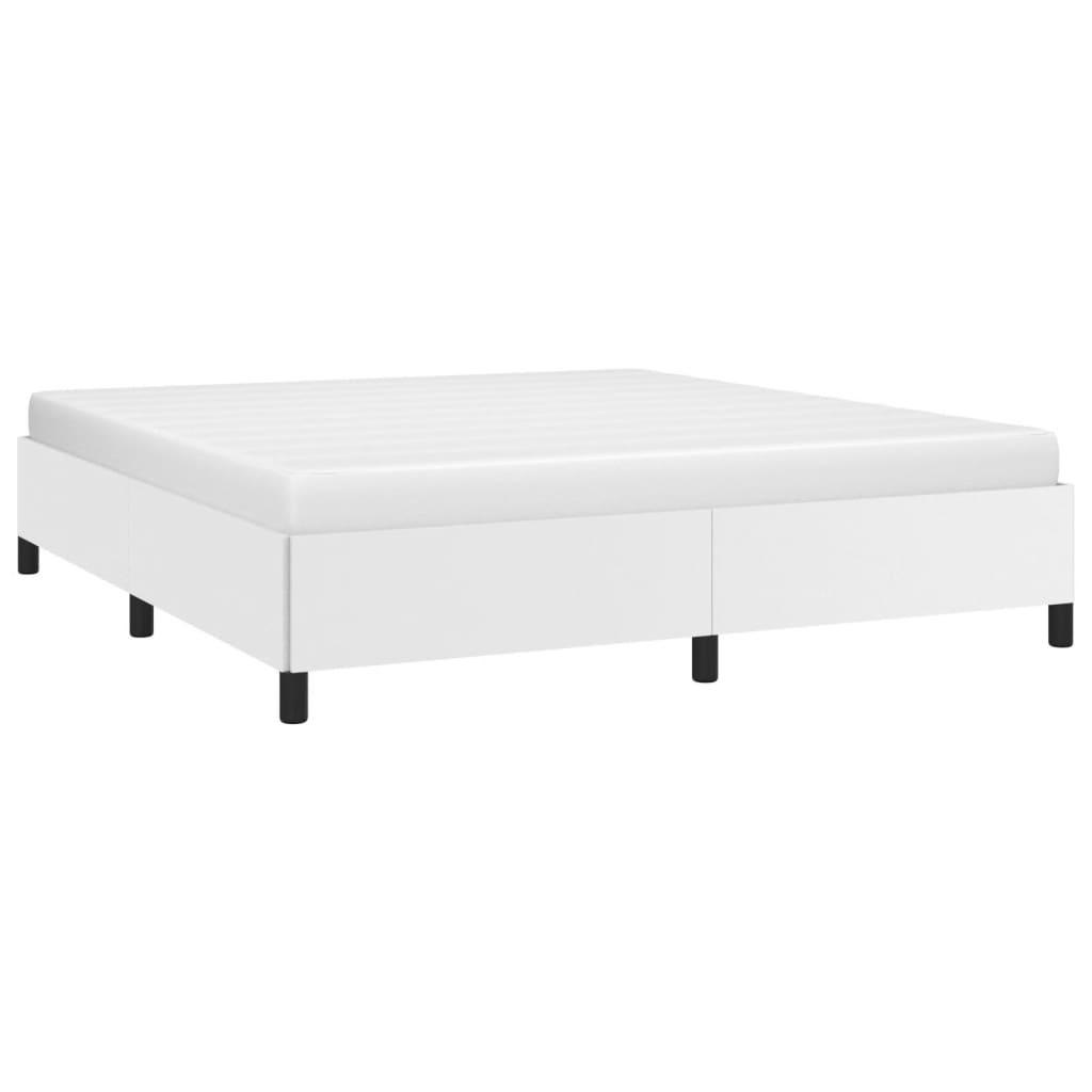 sengeramme uden madras 160x200 cm kunstlæder hvid