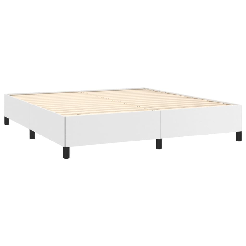 sengeramme uden madras 160x200 cm kunstlæder hvid