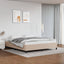 sengeramme uden madras 160x200 cm kunstlæder cappuccinofarvet