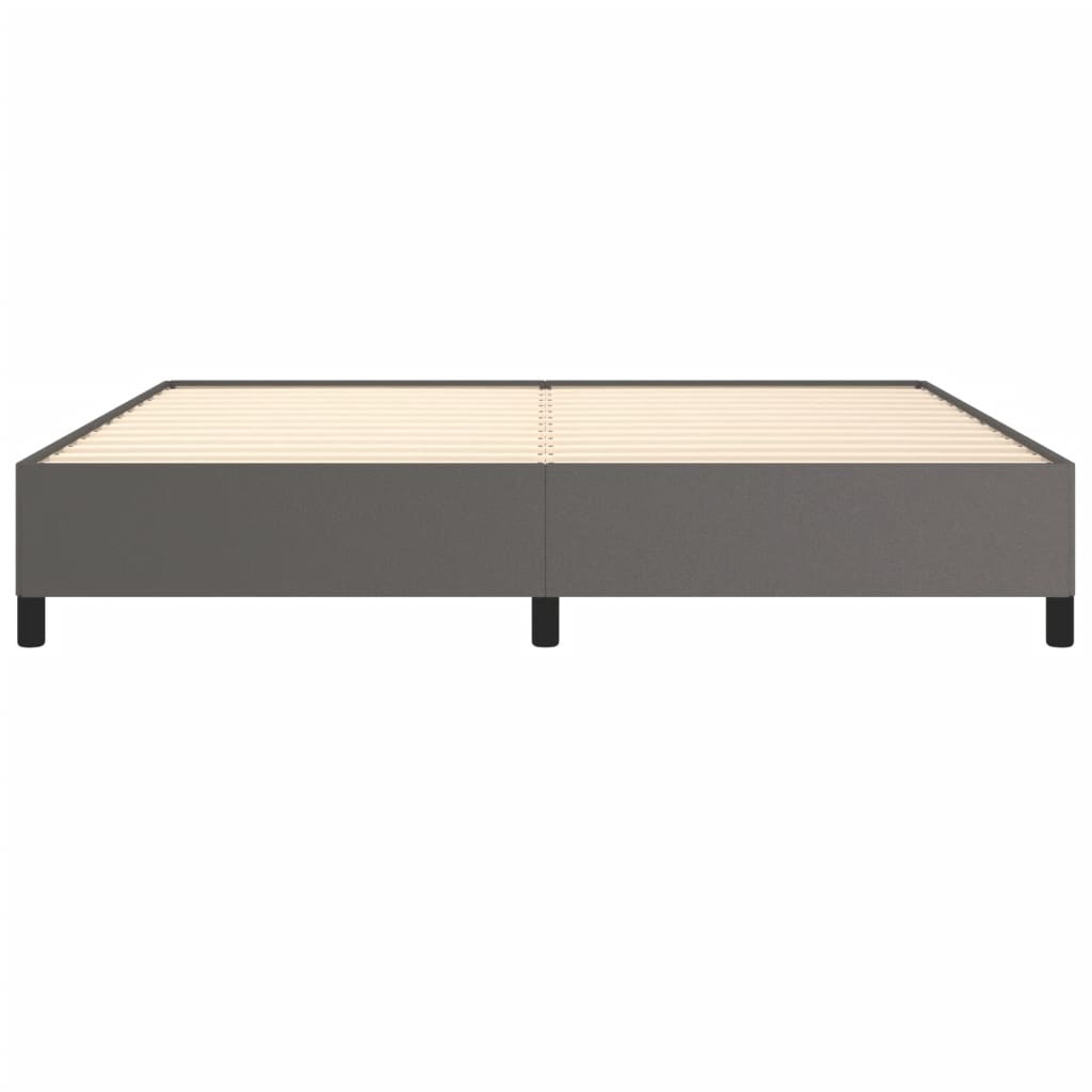 sengeramme uden madras 200x200 cm kunstlæder grå