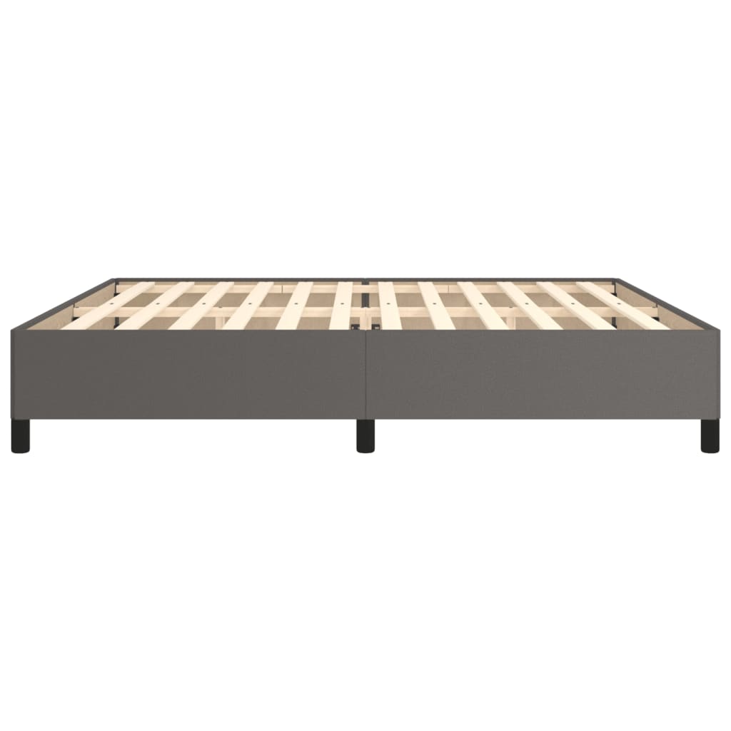 sengeramme uden madras 200x200 cm kunstlæder grå