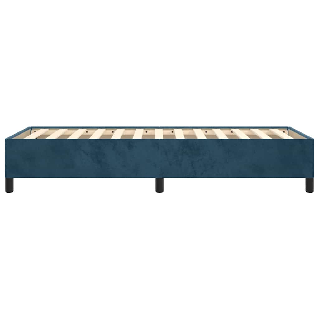 Sengeramme uden madras Mørkeblå 80x200 cm Fløjl