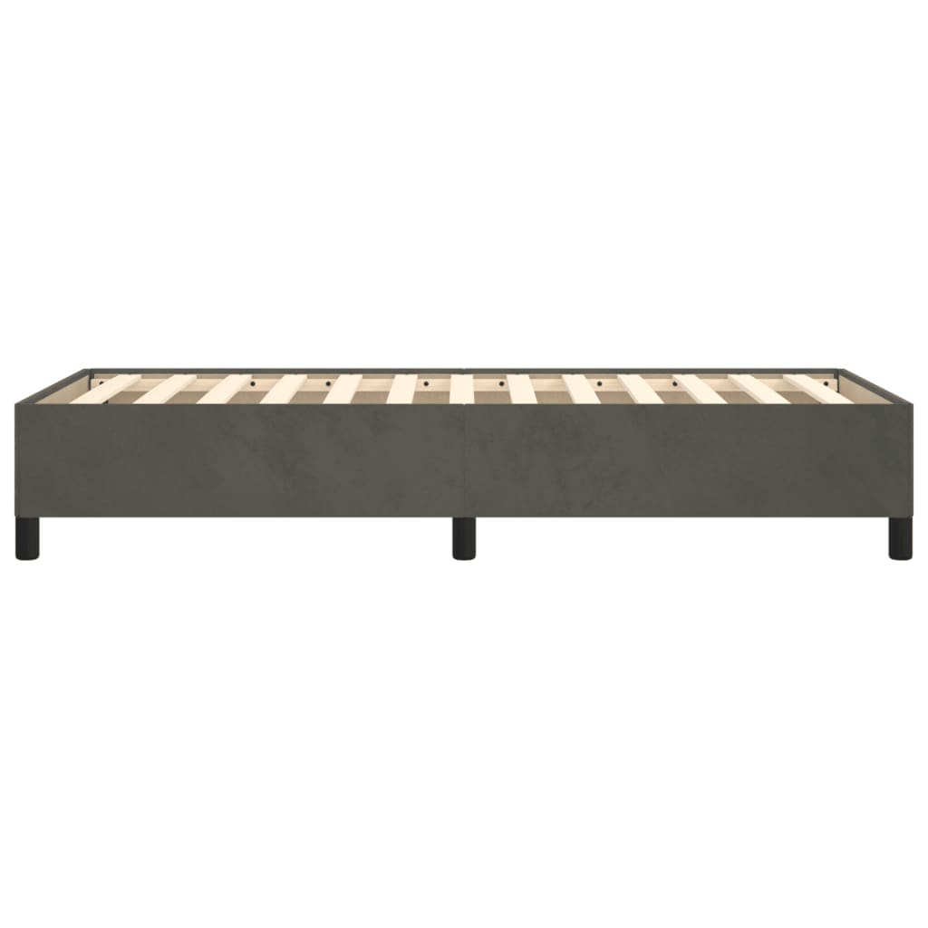 Sengeramme uden madras Mørkegrå 90x200 cm Fløjl