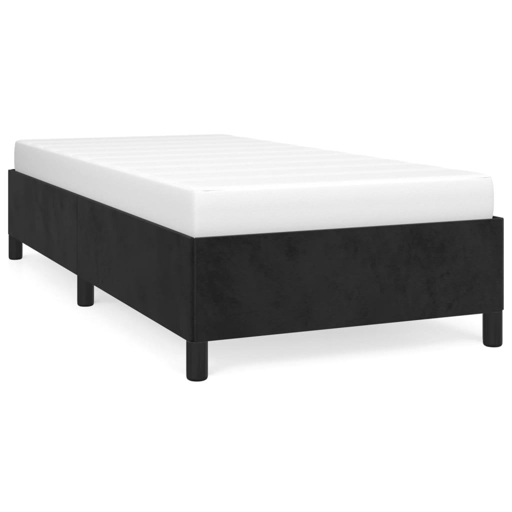 sengeramme 90x200 cm fløjl sort