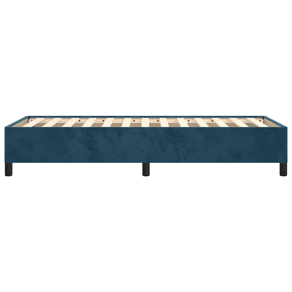 Sengeramme uden madras Mørkeblå 90x200 cm Fløjl