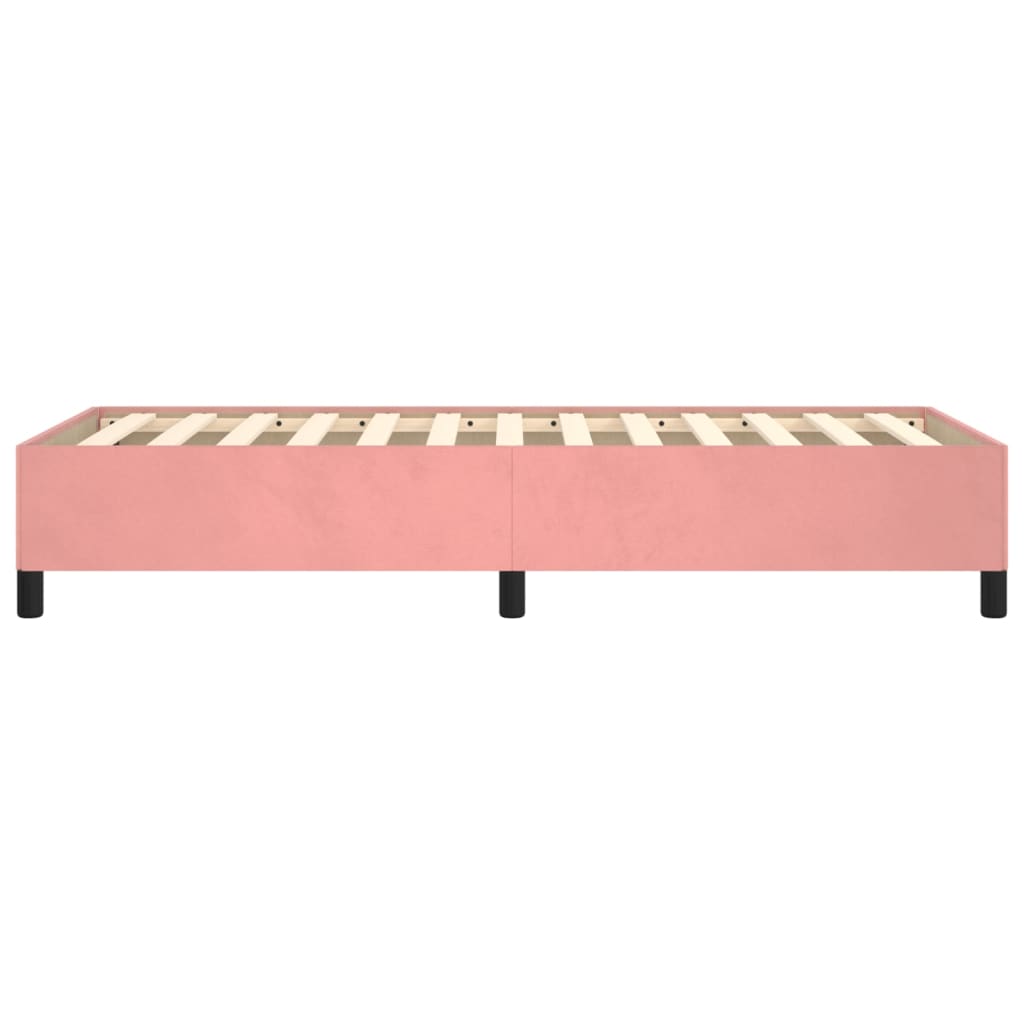 sengeramme 90x200 cm fløjl pink