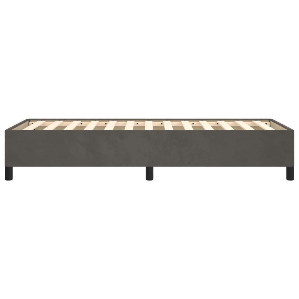 Sengeramme uden madras Mørkegrå 100x200 cm Fløjl