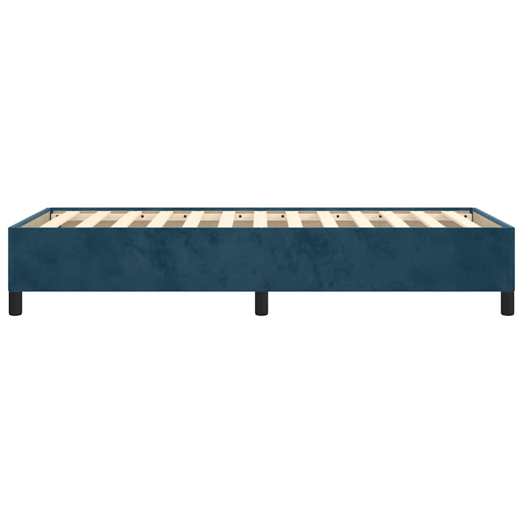 Sengeramme uden madras Mørkeblå 100x200 cm Fløjl