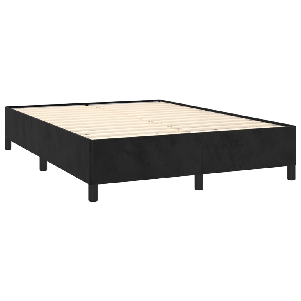 Sengeramme uden madras Sort 140x190 cm Fløjl