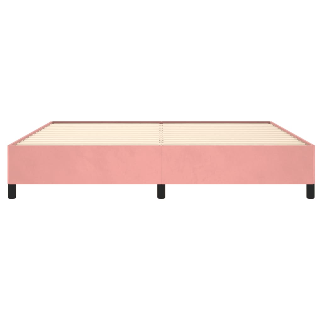 sengeramme uden madras 200x200 cm fløjl pink