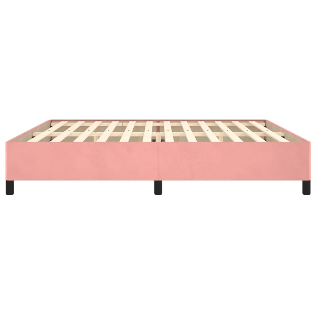 sengeramme uden madras 200x200 cm fløjl pink