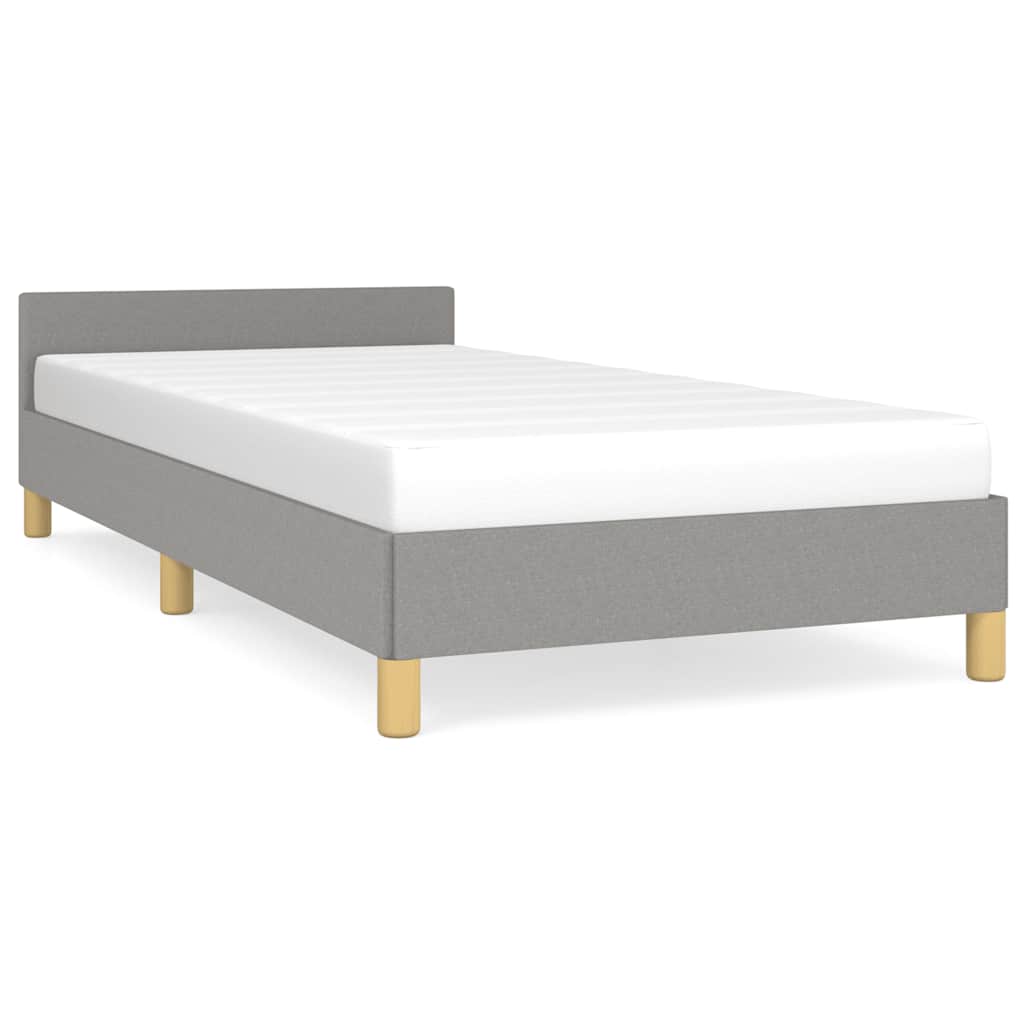 Sengeramme uden madras Lysegrå 100x200 cm Stof
