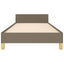 Sengeramme uden madras Taupe 100x200 cm Stof