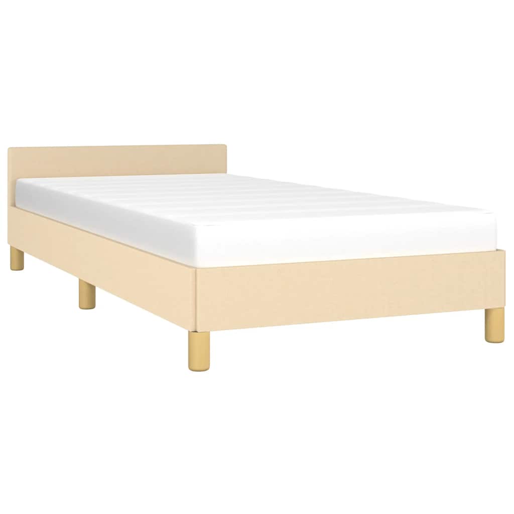Sengeramme uden madras Creme 100x200 cm Stof