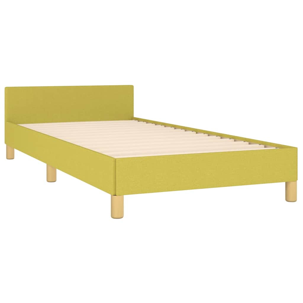 Sengeramme uden madras Grøn 100x200 cm Stof