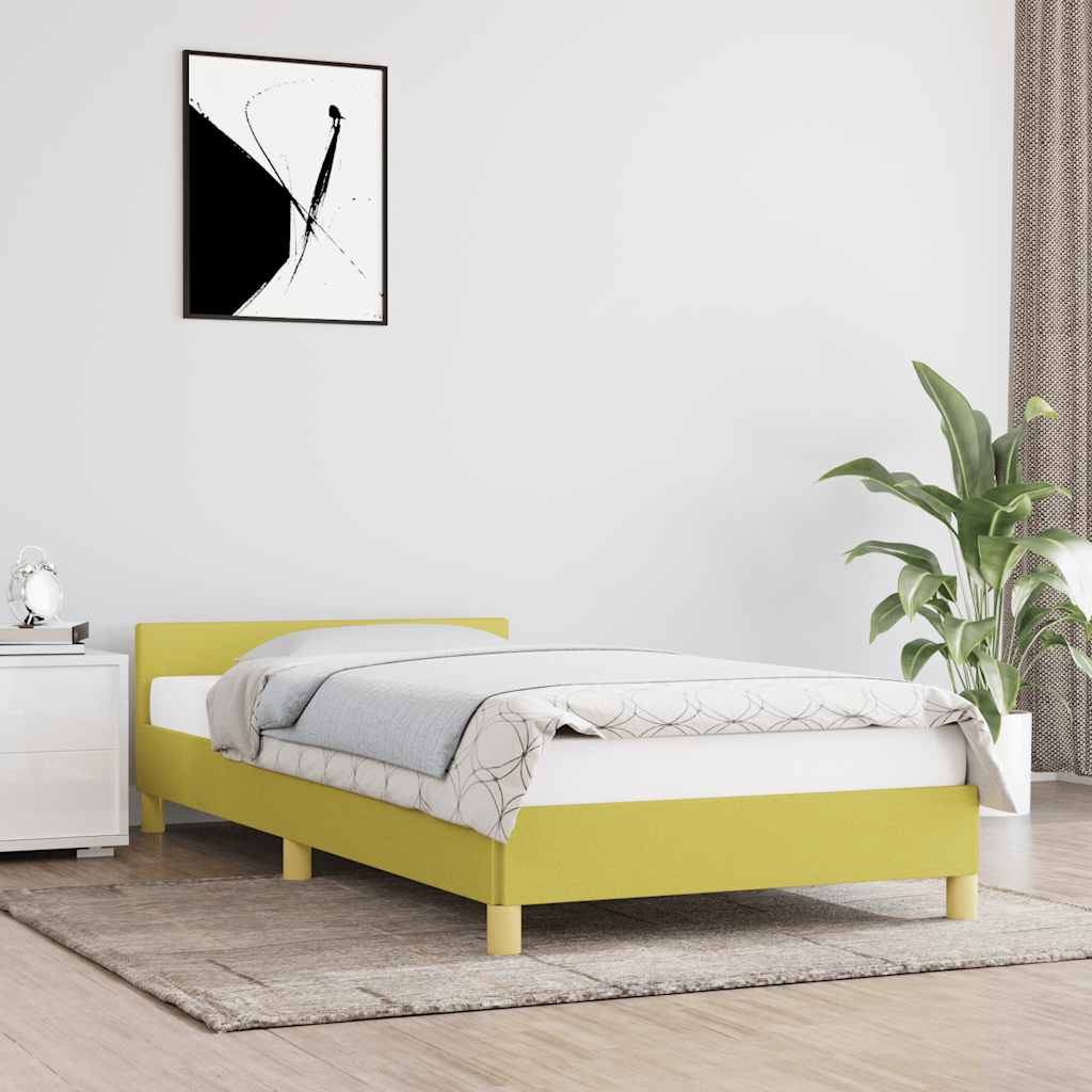 Sengeramme uden madras Grøn 100x200 cm Stof