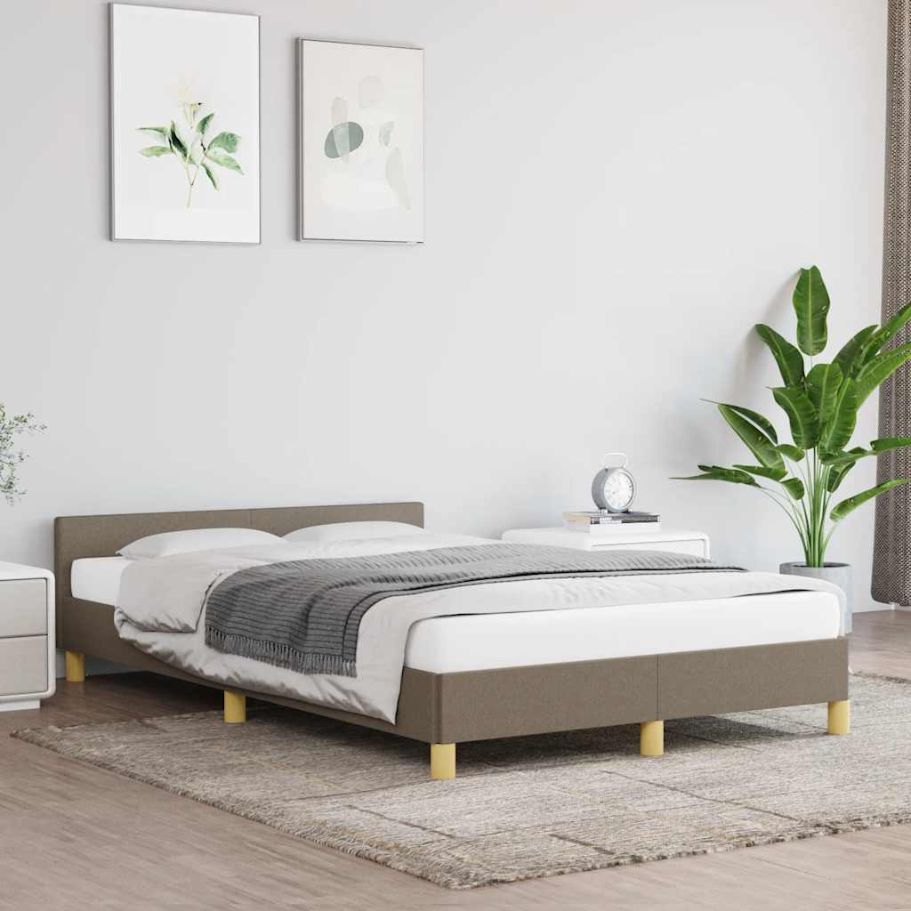 Sengeramme uden madras Taupe 120x200 cm Stof