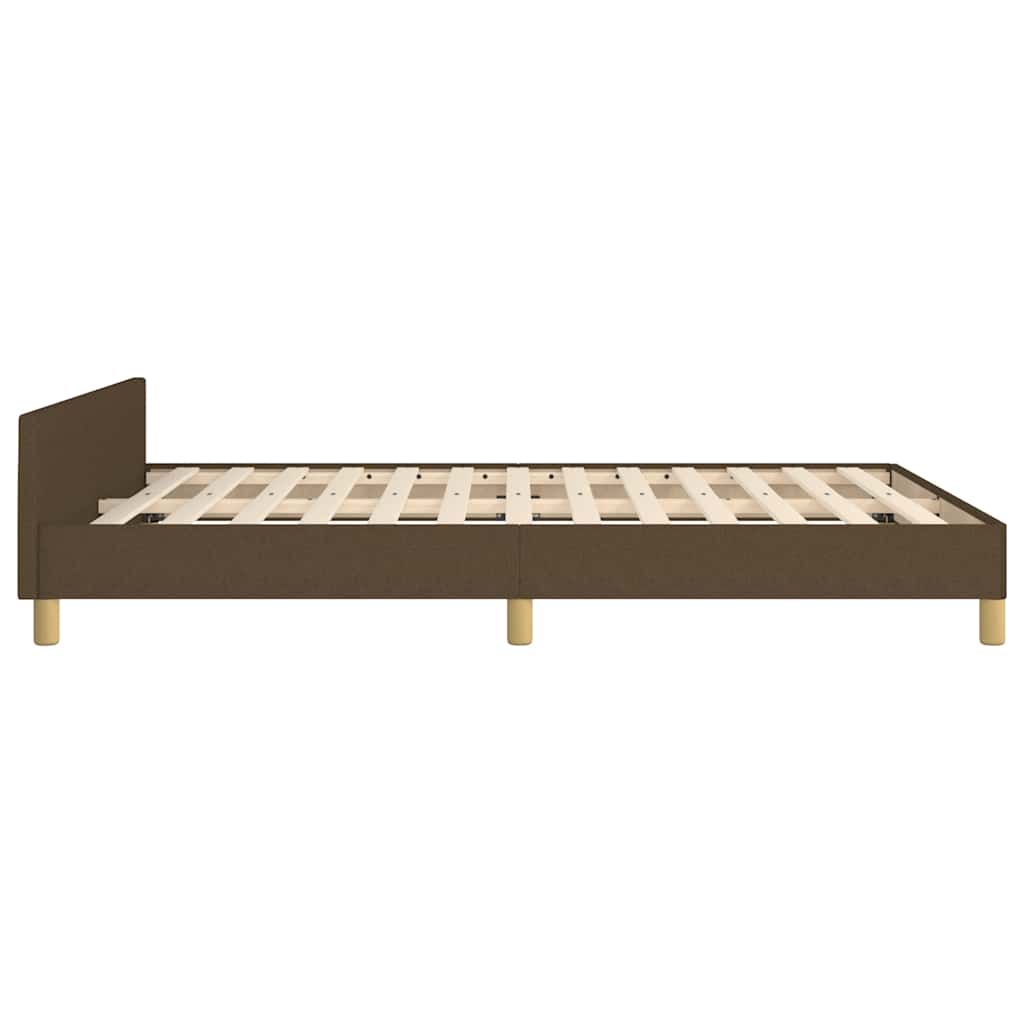 sengeramme uden madras 140x190 cm stof mørkebrun