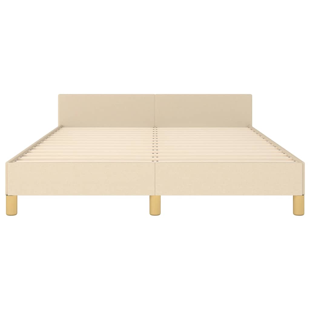 sengeramme uden madras 140x190 cm stof cremefarvet
