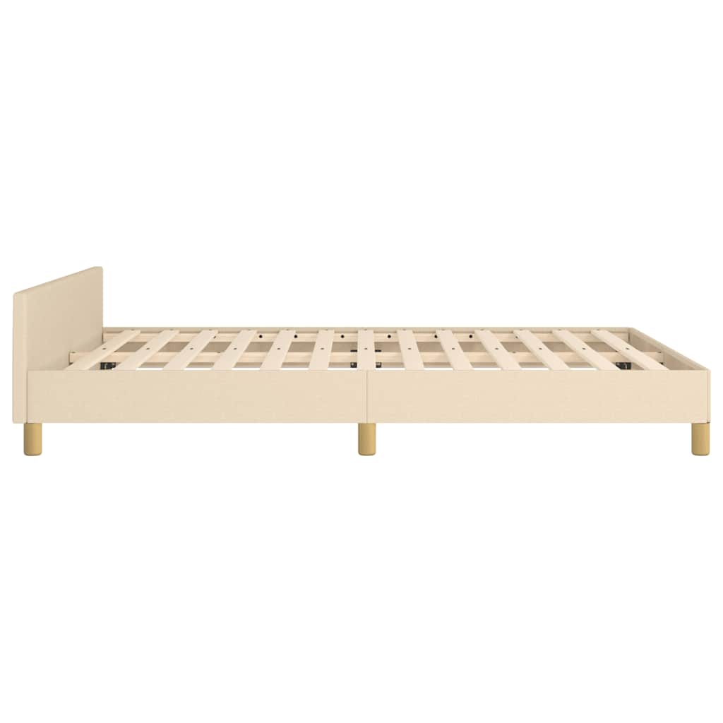 sengeramme uden madras 140x190 cm stof cremefarvet