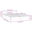sengeramme uden madras 140x190 cm stof cremefarvet